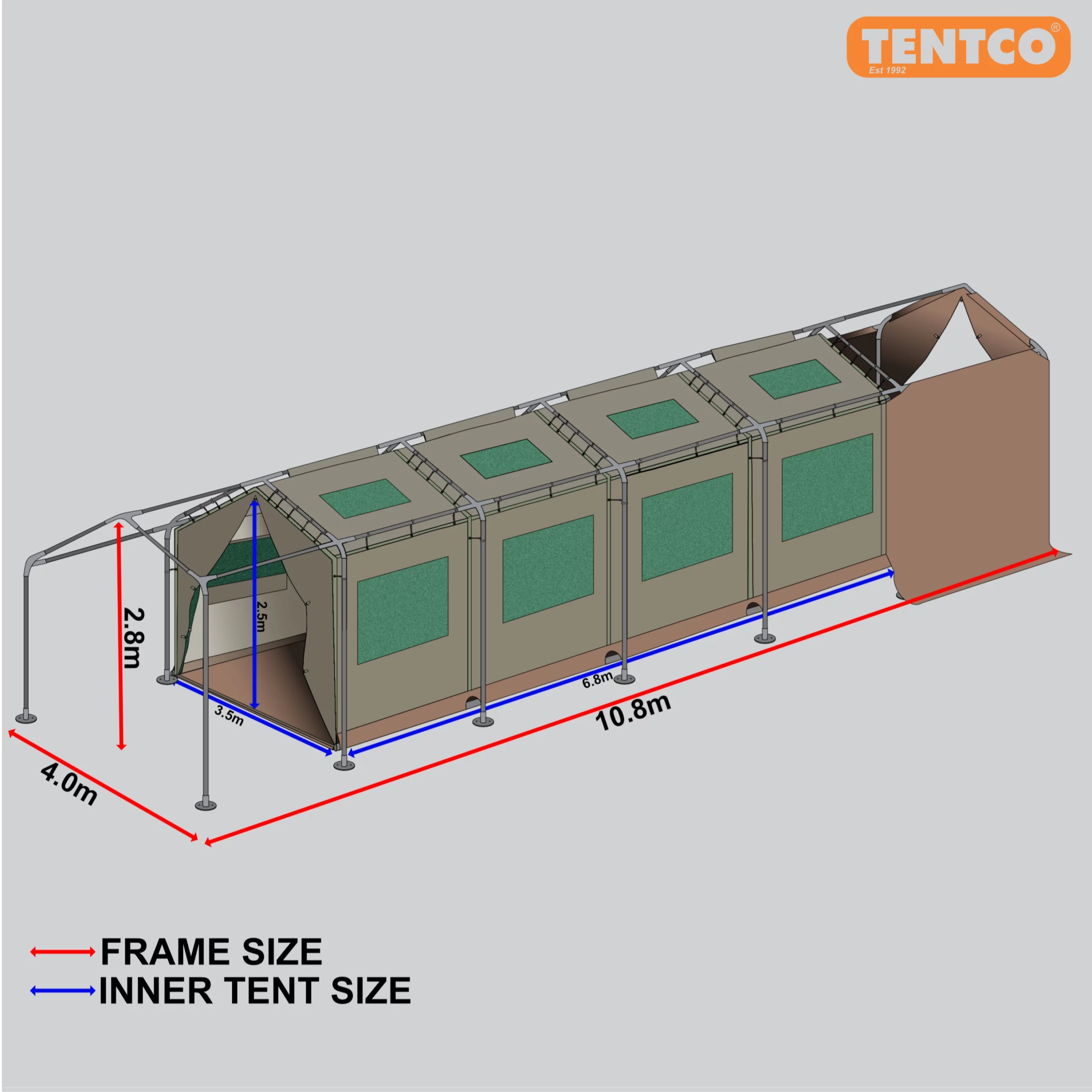 Frame Tent Oasis 4 Module Wide Body - Image 3